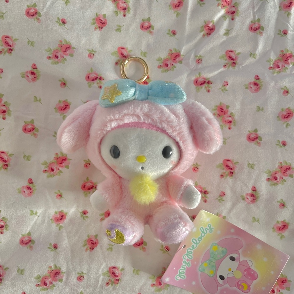 My Melody Moon and Stars Pajamas Plush Keychain